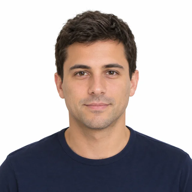 AI-created adult portrait used as the Halloween editing reference