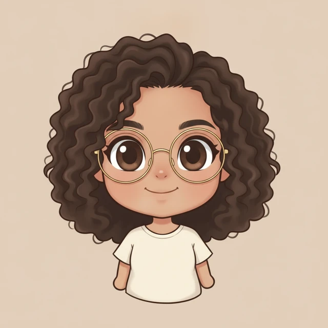 Chibi conversion of the same AI-created adult reference portrait