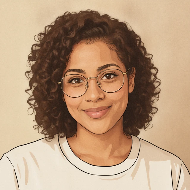 Retro conversion of the same AI-created adult reference portrait
